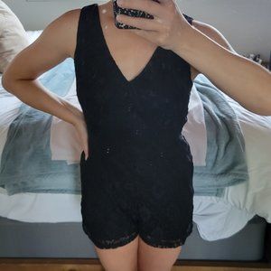 Romper, black lace